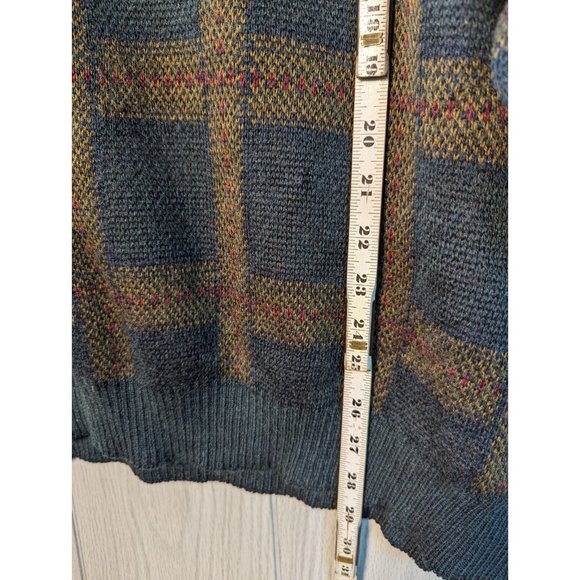 AUTHENTIC BURBERRY LONDON PULLOVER Green Plaid SWEATER SZ 8 Crew Neck Long Sleev - Picture 6 of 7